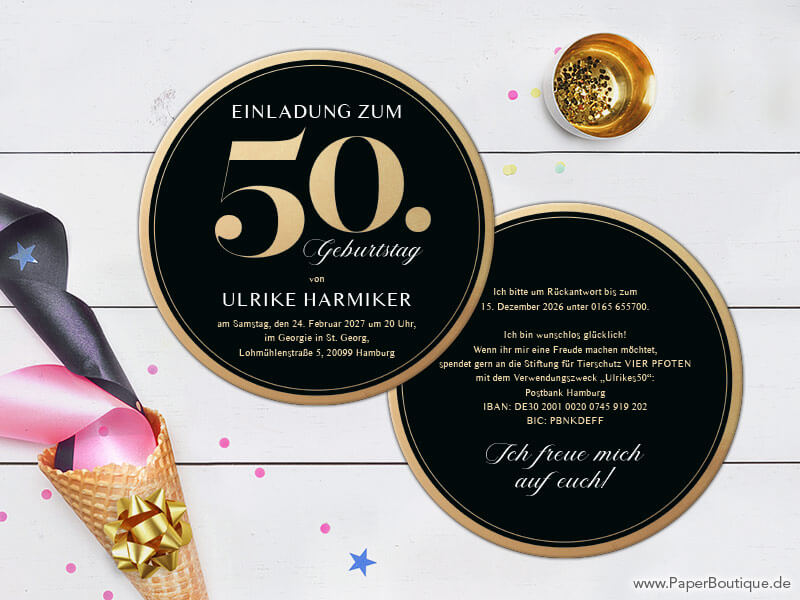 Einladung zum 50 Geburtstag Einladungskarte zum 50 Geburtstag
