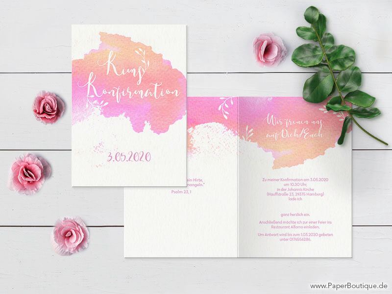 Hochwertige Einladungskarten zur Konfirmation Hochwertige Einladungskarten zur Konfirmation